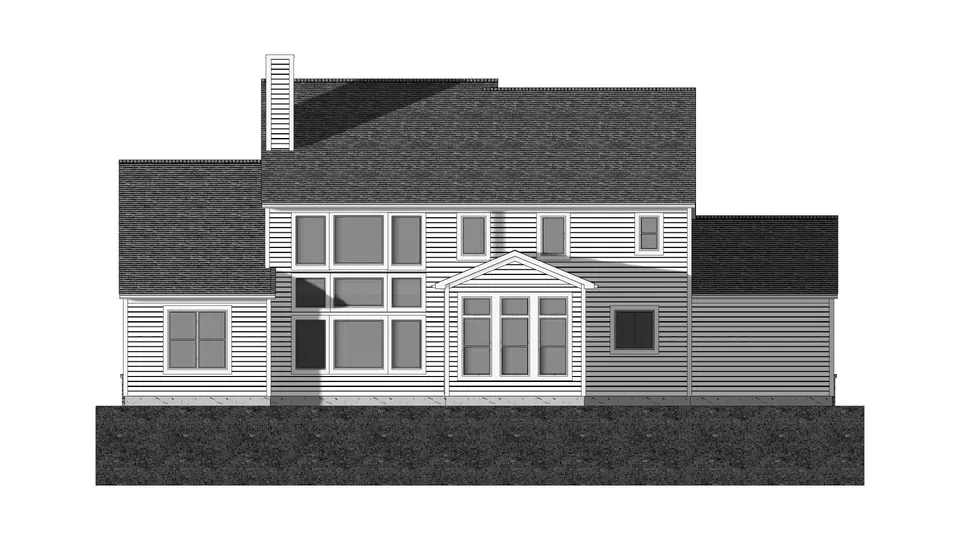 The Maplewood house plan, exterior view 3